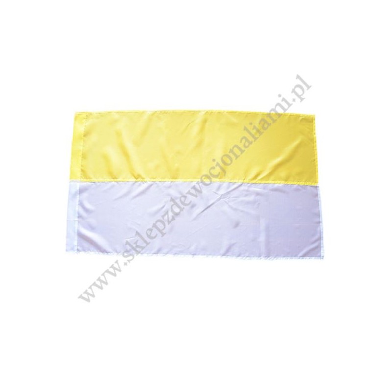 FLAGA ŻÓŁTO-BIAŁA - MATERIAŁOWA 115 cm x 70 cm - 83611