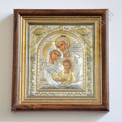 ŚWIĘTA RODZINA - ikona w ramce za szkłem 15.8 x 16.8 cm - 85999