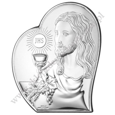 JEZUS EUCHARYSTYCZNY - OBRAZEK SREBRNY - 80300