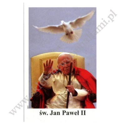 ŚW.JAN PAWEŁ II - obrazek 6.5 x 10 cm - paczka 100 szt. - 83530