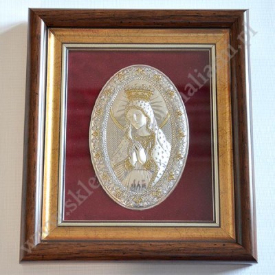 MATKA BOŻA MEDALION - ikona w ramce za szkłem 22.5 x 25.5 cm - 30053
